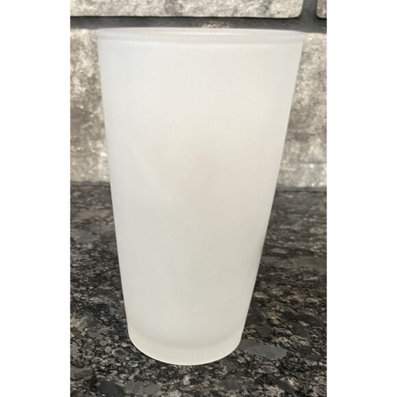 (2) Vintage Hazel Atlas Handpainted Cherry Blossom Frosted Drinking Glasses - Picture 5 of 6